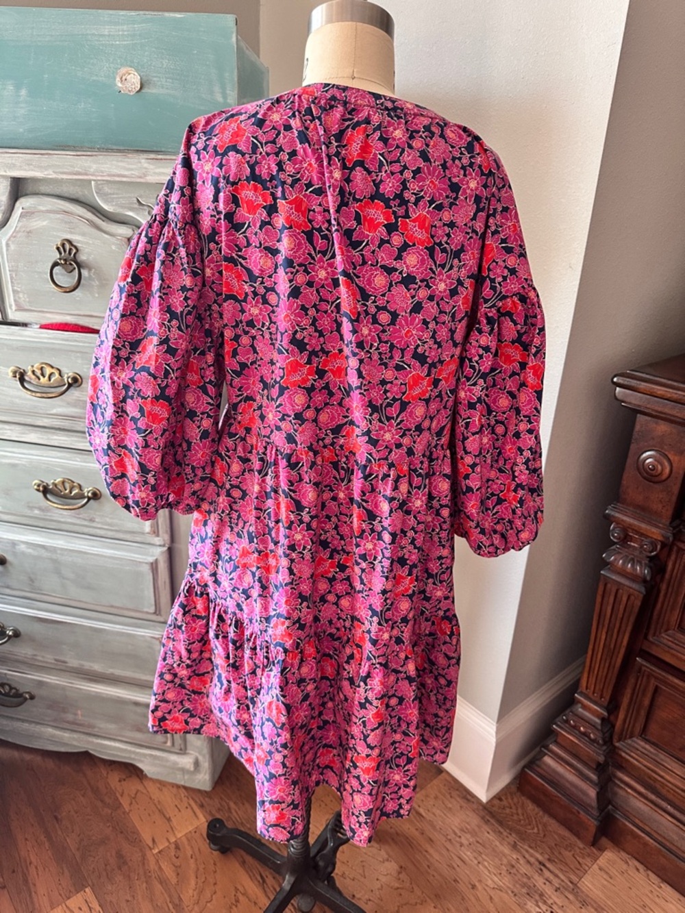 Sundry The Anywhere Ditzy Floral Mini Dress Red - Picture 7 of 11